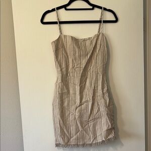 Striped Tan Dress
